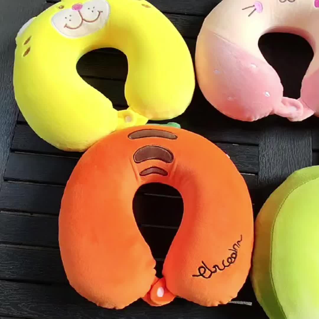 [Cat Shaped Memory Sponge Pillow] Soft Cat Shaped Memory Foam U-Shaped Neck Pillow - Slow Rebound Support for Aircraft And Car Travel - Snap, Machine Washable, Travel Pillow, Camping Pillow