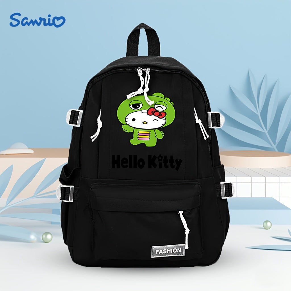 1pc Sanrio Backpack - Cute Anime Character Design with "for Hello Kitty" Patch, Durable Polyester, Large Capacity, Ideal for Daily Use & Weekend Getaways, Backpack for Travel