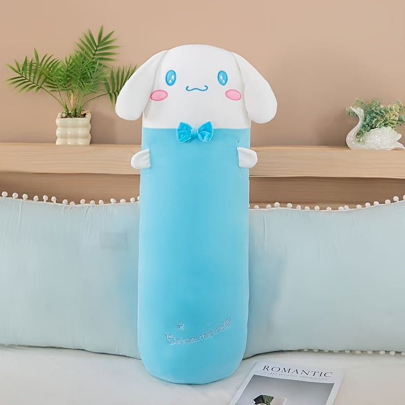 Sanrio for hello kitty Plush Pillow - Cute Cylindrical Design with "for Hello Kitty" Script, Pink & White, Soft Polyester Fabric, Perfect for Office or Home Relaxation, Office Pillow|Playful Design|Durable Plush