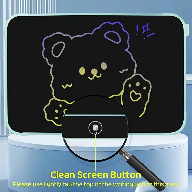 13-Inch Large LCD Writing Board, One-Button Erase Drawing Pad, Writing and Drawing Tablet, Kids Graffiti Painting Toy, Electronic Writing Board Art Tool Educational Learning Toy for Boys and Girls