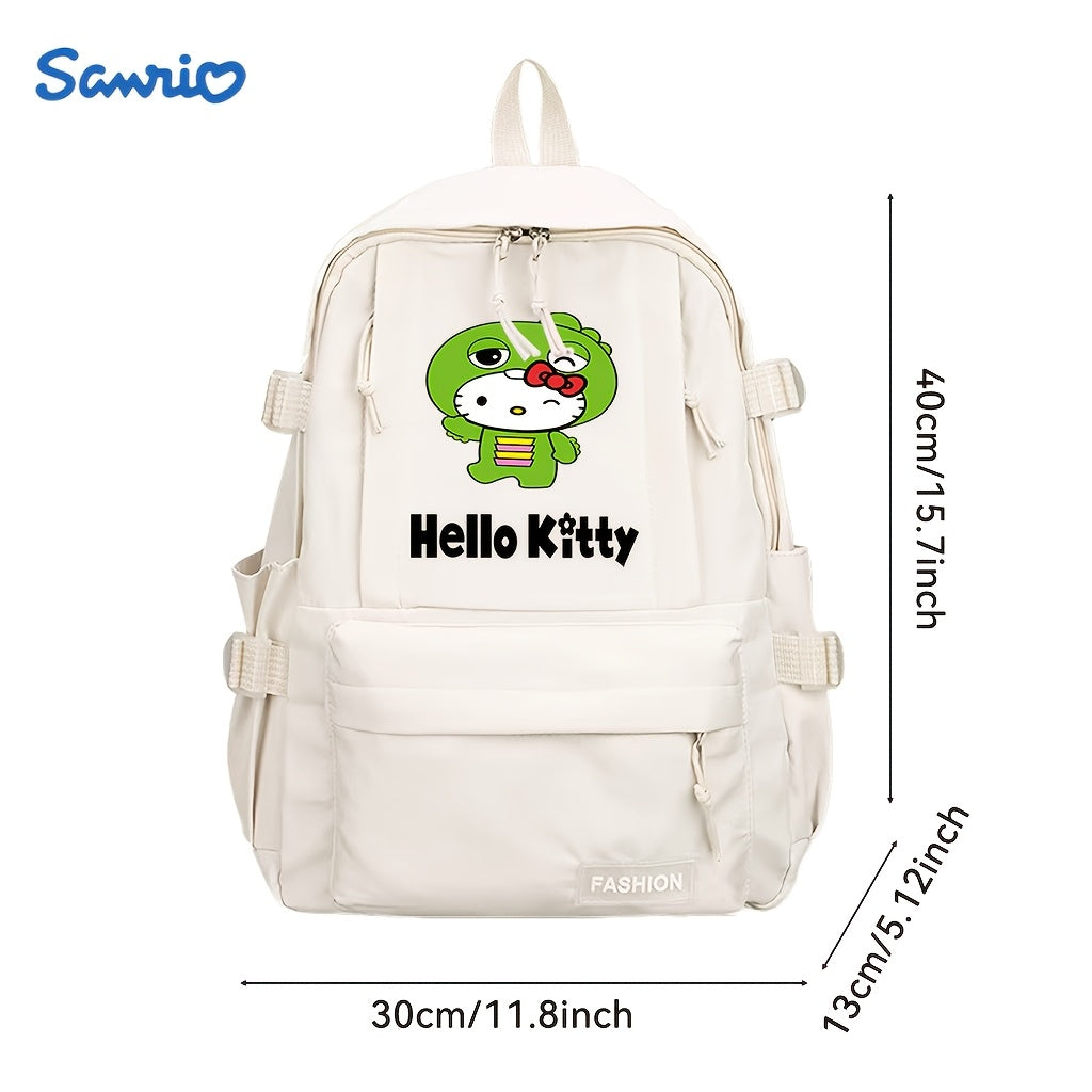 1pc Sanrio Backpack - Cute Anime Character Design with "for Hello Kitty" Patch, Durable Polyester, Large Capacity, Ideal for Daily Use & Weekend Getaways, Backpack for Travel