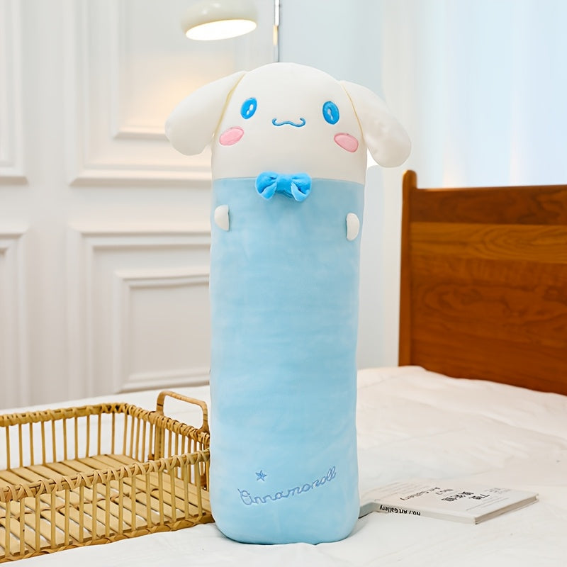 Sanrio for hello kitty Plush Pillow - Cute Cylindrical Design with "for Hello Kitty" Script, Pink & White, Soft Polyester Fabric, Perfect for Office or Home Relaxation, Office Pillow|Playful Design|Durable Plush