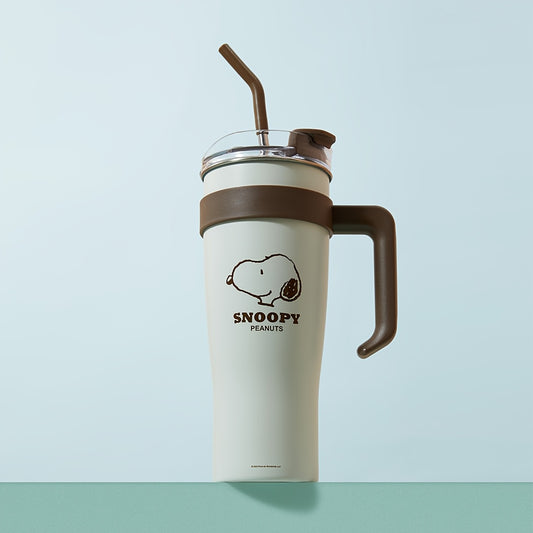 MINISO Snoopy Collection Steel Tumbler with Straw