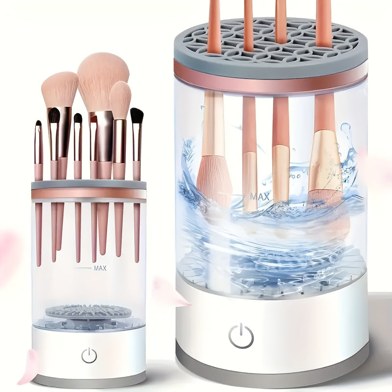 USB-Powered Makeup Brush Cleaner & Dryer - Soundwave technology Deep Cleaning, No Battery Needed, Gentle on Brushes, Prevents Bacterial Growth, Cosmetic Tool Accessory, Beauty Routine Enhancer | Modern Beauty Gadget | USB Pow