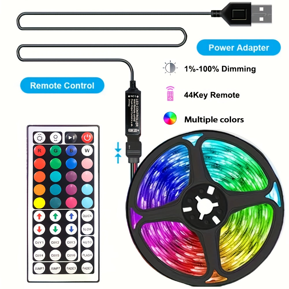 Wireless control intelligent LED strip lights infrared remote control RGB lighting decoration living room atmosphere lights with flexible lights decoration