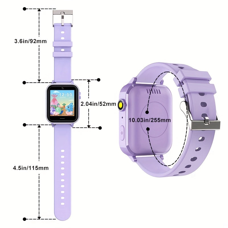 Kids Smartwatch with 30 Educational Games, HD Touchscreen, Music Player, Pedometer, Alarm Clock, Calculator, Flashlight - 12/24 Hours Timer, Silicone Strap, USB Charging, Ideal for 4-12 Year Olds, Boys and Girls