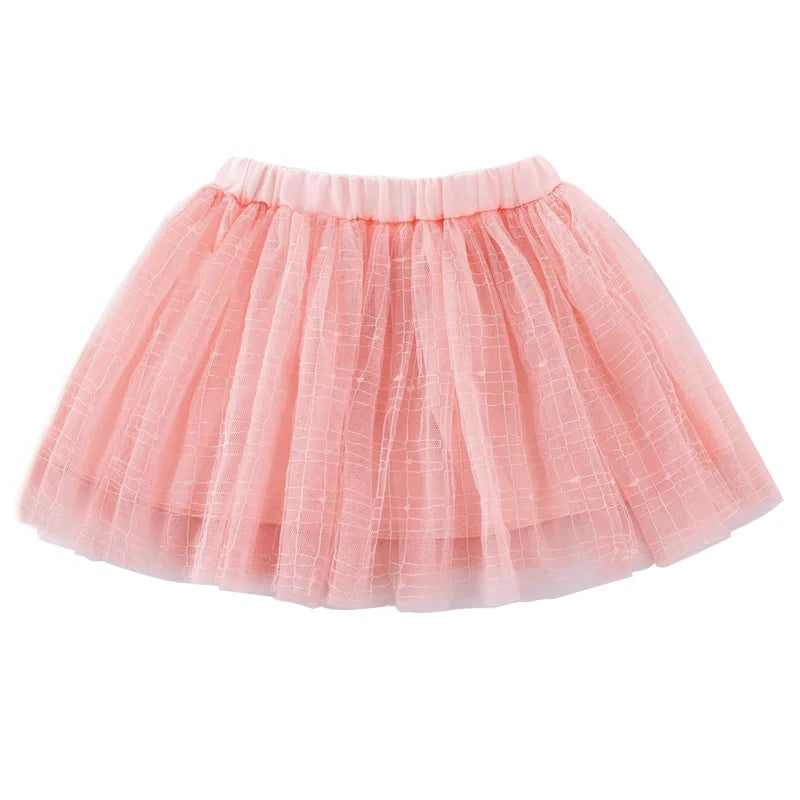 2025 Girls Korean Style  Gauze Skirts Embroidered Casual Mesh Summer Short Skirts for Children Girls