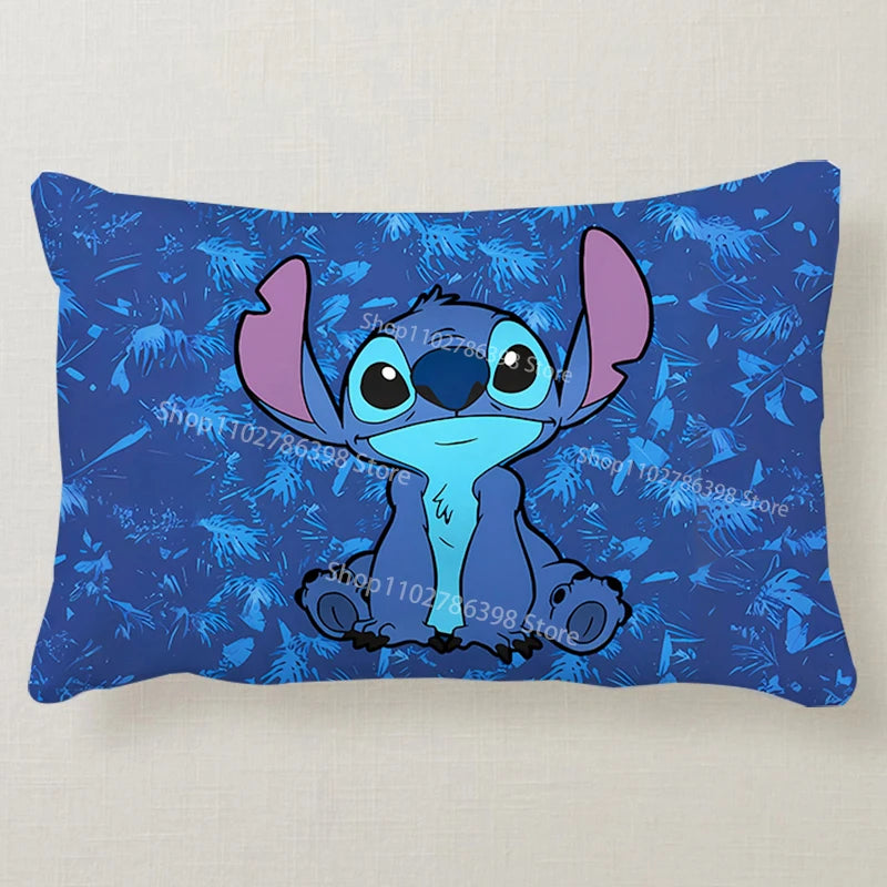 Stitch Disney Cute 50x30CM Pillowcase Pillowslip Cushion Plush Cartoon Anime Living Room Bedroom Decoration Kids Birthday Gift