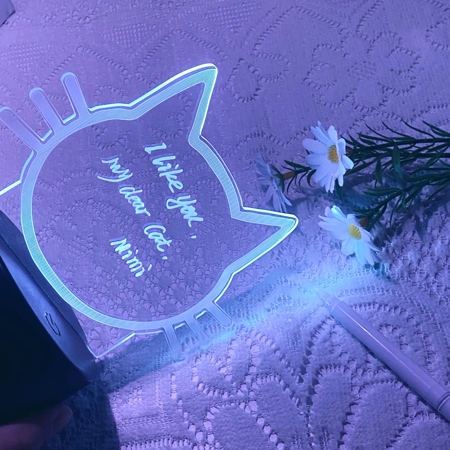 1pc DIY message board night light, USB table light, companion sleeping light, Thanksgiving, birthday gift table light for friend