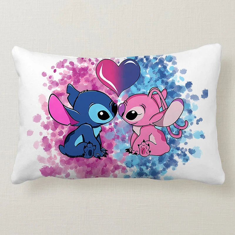 Stitch Disney Cute 50x30CM Pillowcase Pillowslip Cushion Plush Cartoon Anime Living Room Bedroom Decoration Kids Birthday Gift