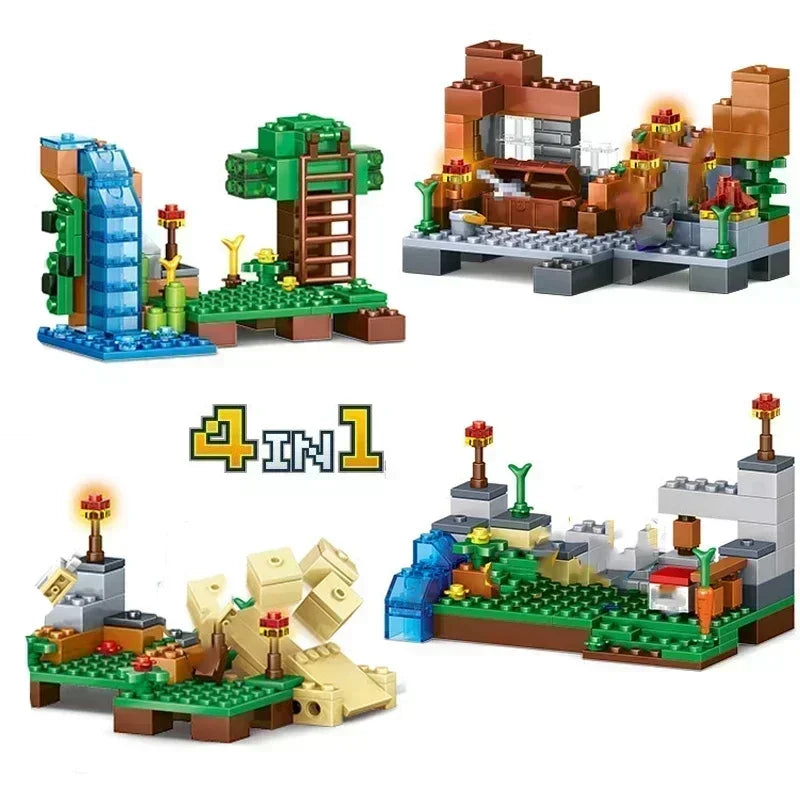 my world The Farm MINI TreeHouse Alex Zombie Action Building Blocks Classic Model Sets Bricks Kids Kits For Boys Toys Children