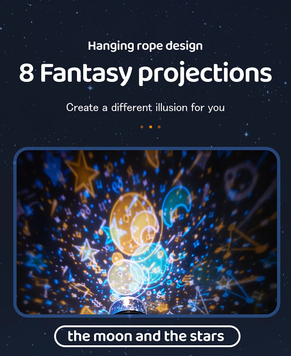 Kawaii Projector Night Light For Nursery Rotated Kids Ocean Projector Sleeping Lamp For Party Birthdays Christmas Gifts