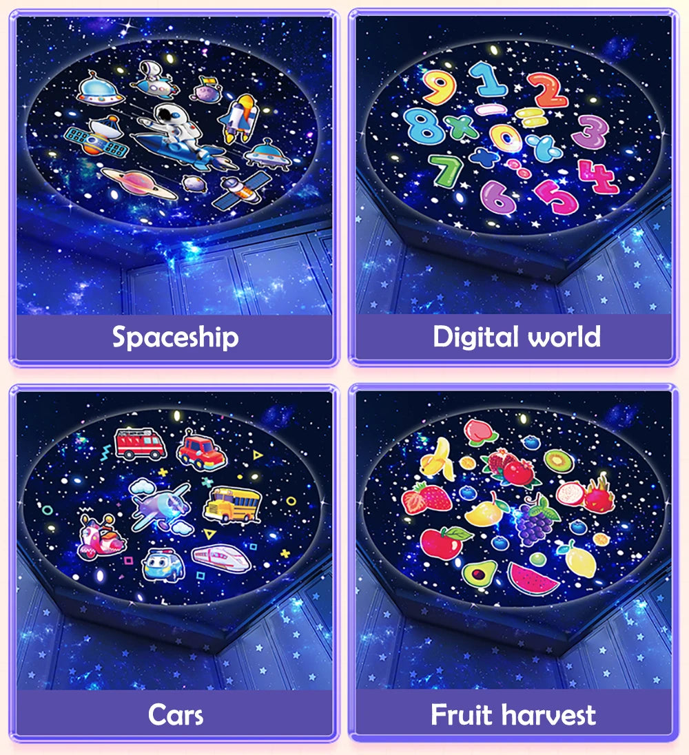 Kawaii Projector Night Light For Nursery Rotated Kids Ocean Projector Sleeping Lamp For Party Birthdays Christmas Gifts