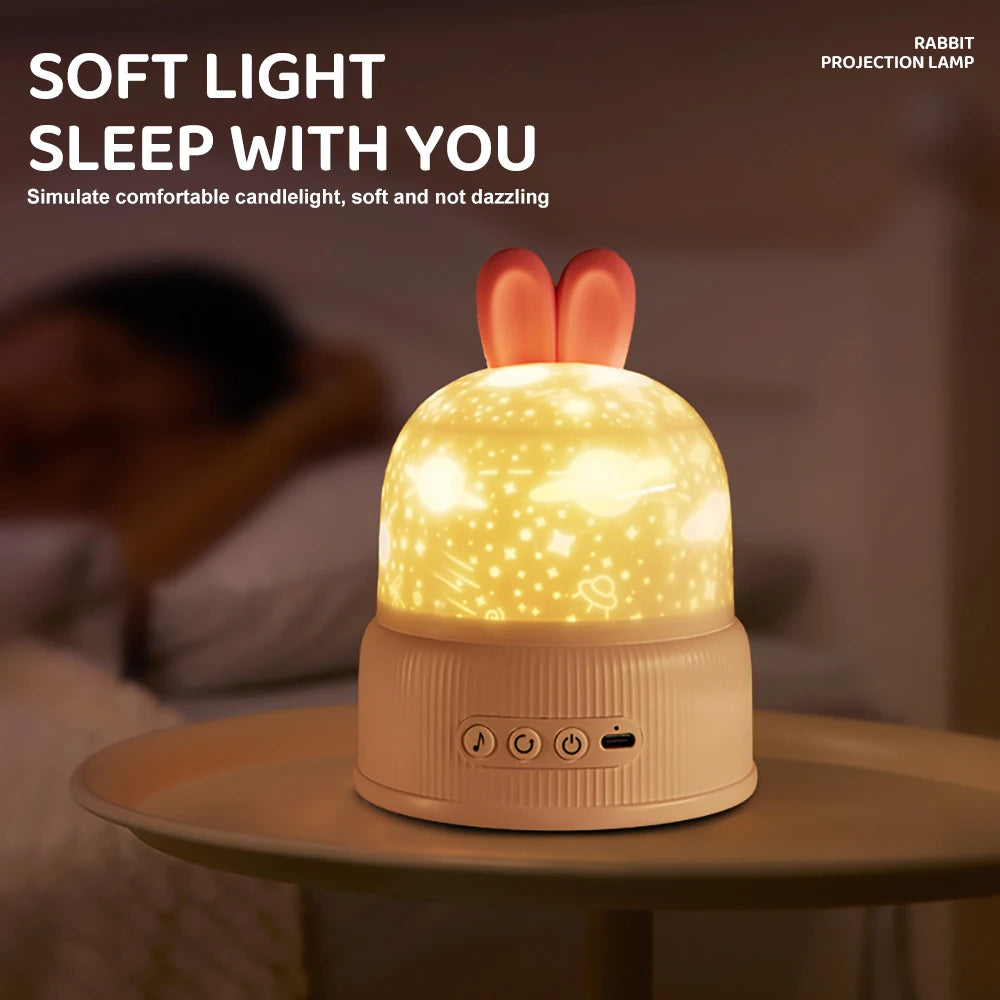 Kawaii Projector Night Light For Nursery Rotated Kids Ocean Projector Sleeping Lamp For Party Birthdays Christmas Gifts