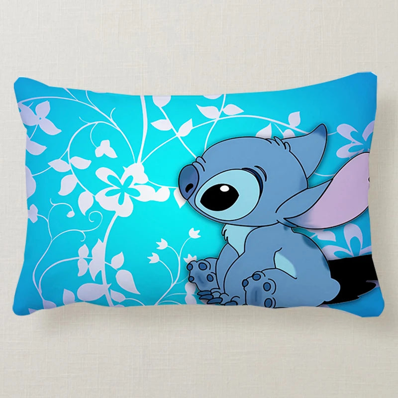 Stitch Disney Cute 50x30CM Pillowcase Pillowslip Cushion Plush Cartoon Anime Living Room Bedroom Decoration Kids Birthday Gift