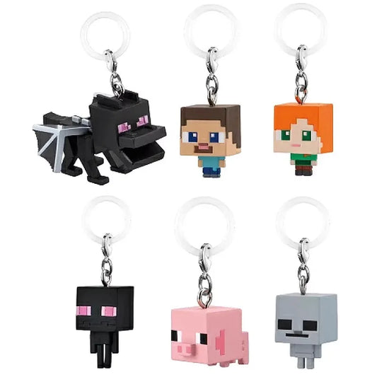 Bandai Original 6Pcs Gashapon めじるしアクセサリー chibi Minecraft Toys For Kids Gift Collectible Model Ornaments