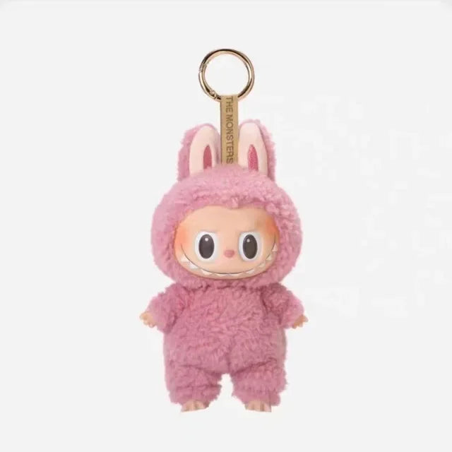 For Labubu Series Blind Box Anime Figure Pendant Flocking Model Toy Kawaii Monster Replica Keychain Toy Christmas Gifts