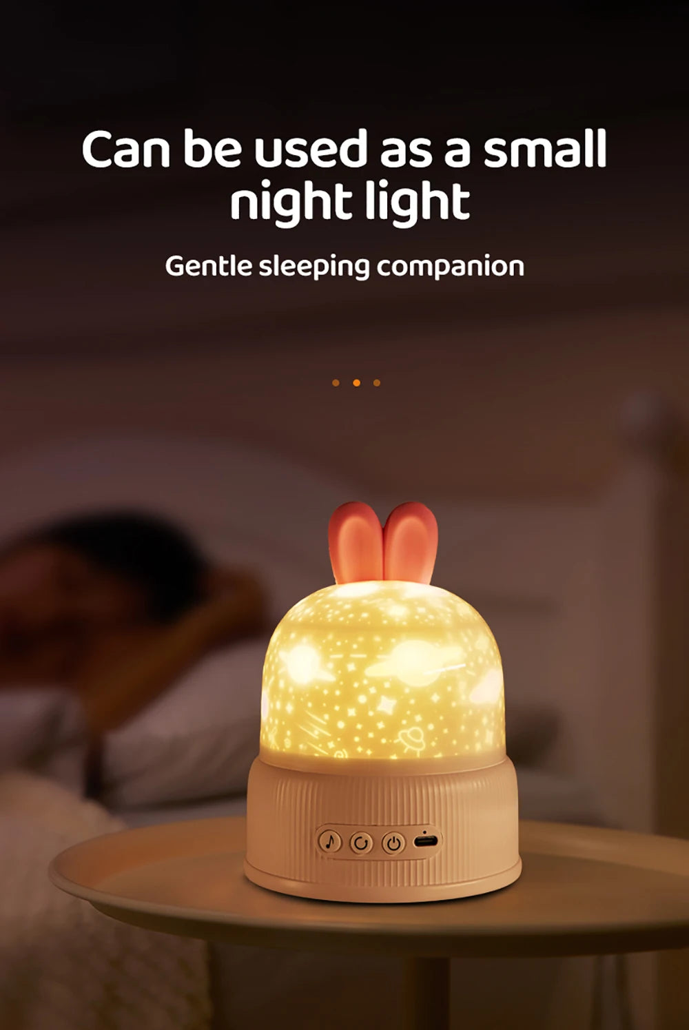 Kawaii Projector Night Light For Nursery Rotated Kids Ocean Projector Sleeping Lamp For Party Birthdays Christmas Gifts
