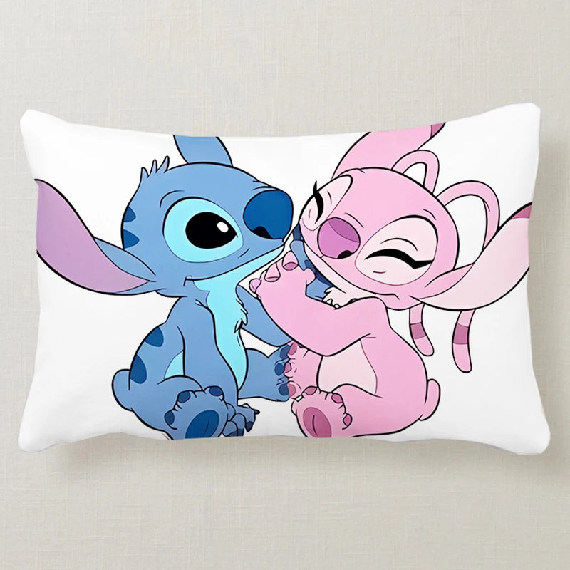 Stitch Disney Cute 50x30CM Pillowcase Pillowslip Cushion Plush Cartoon Anime Living Room Bedroom Decoration Kids Birthday Gift