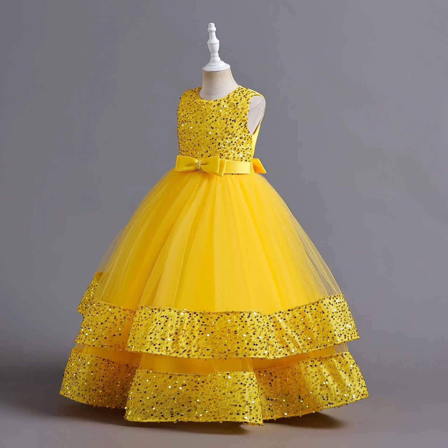 children's gauze lace birthday party dinner ball big butterfly dress New Christmas Party Princess long dress children's dress