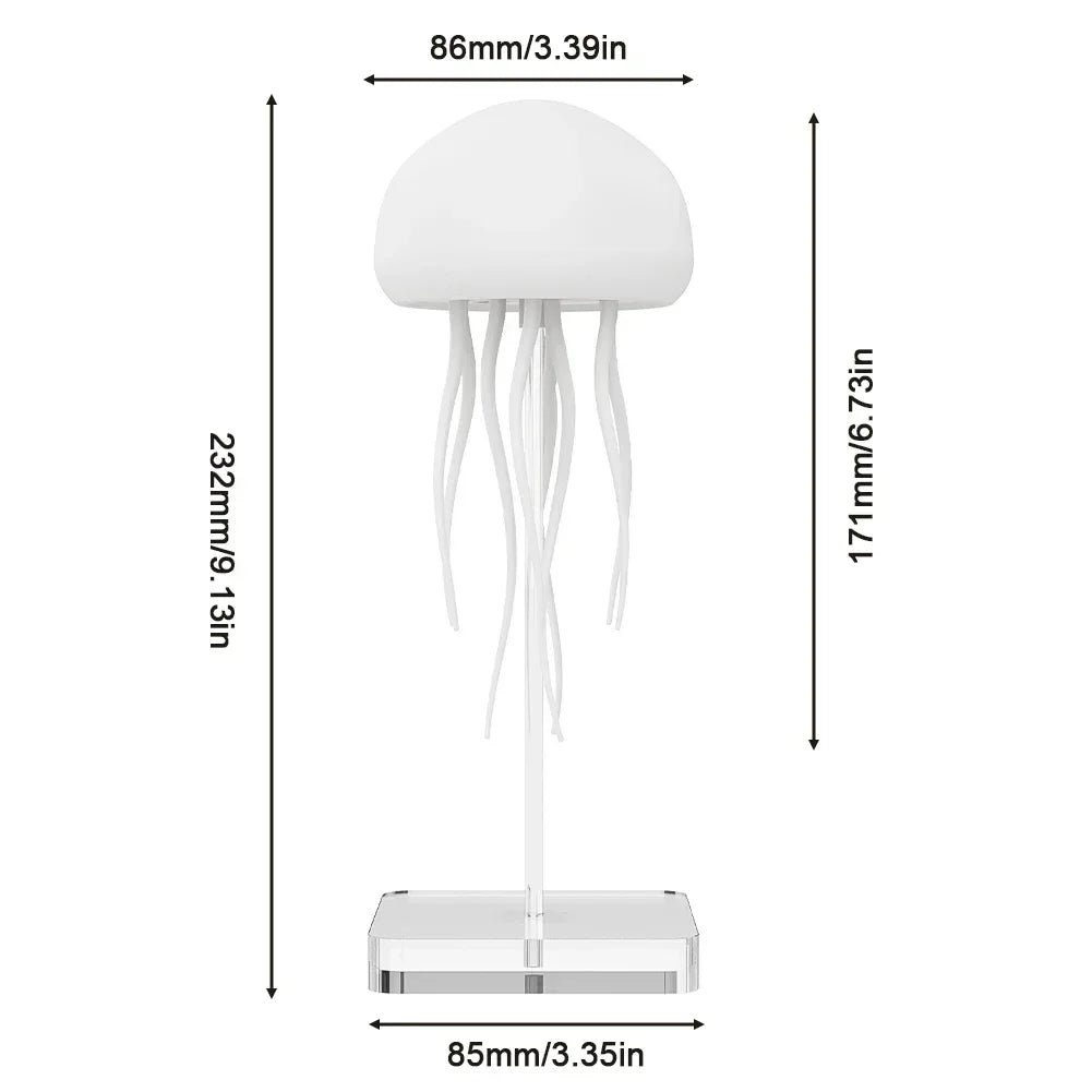 Cartoon Dancing Jellyfish Night Light RGB Gradient Cute Jellyfish Bedside Lamp Voice Control Type-C Charging LED Night Lamp