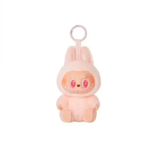 For Labubu Series Blind Box Anime Figure Pendant Flocking Model Toy Kawaii Monster Replica Keychain Toy Christmas Gifts