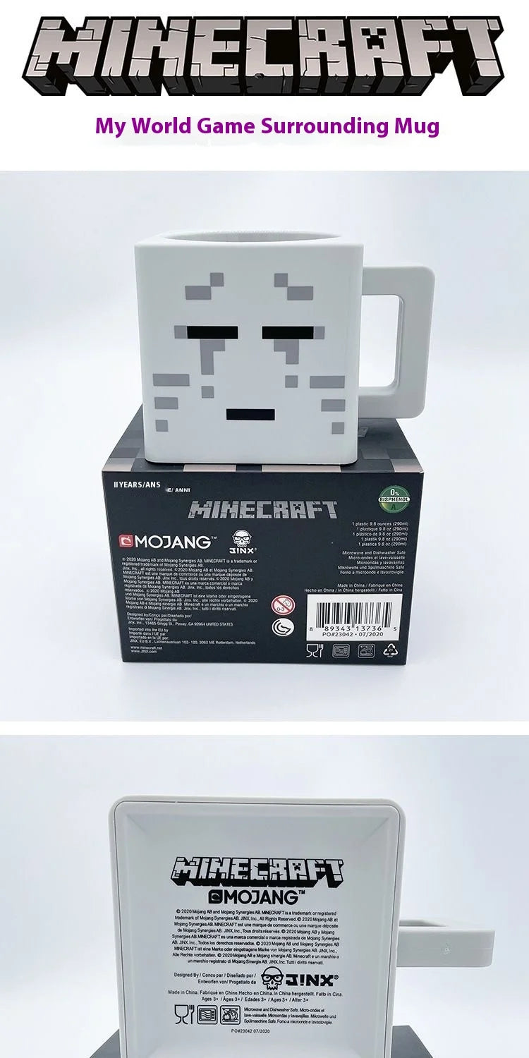 New 230ml Minecraft Game Peripheral Mmug Children'S Water Cup Fitness Sports Birthday Cute And Small Collectibleornament Gift
