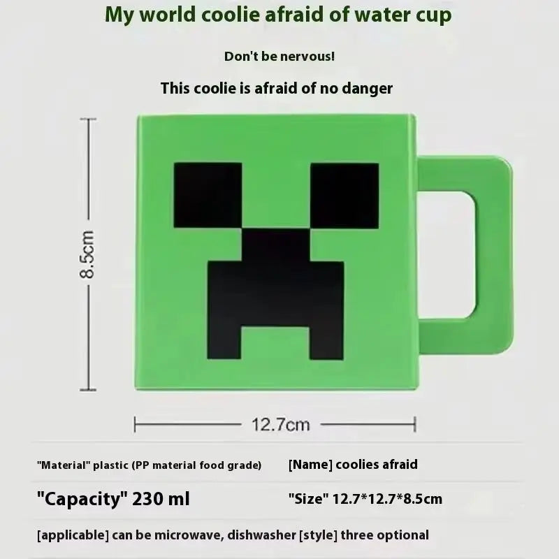 New 230ml Minecraft Game Peripheral Mmug Children'S Water Cup Fitness Sports Birthday Cute And Small Collectibleornament Gift