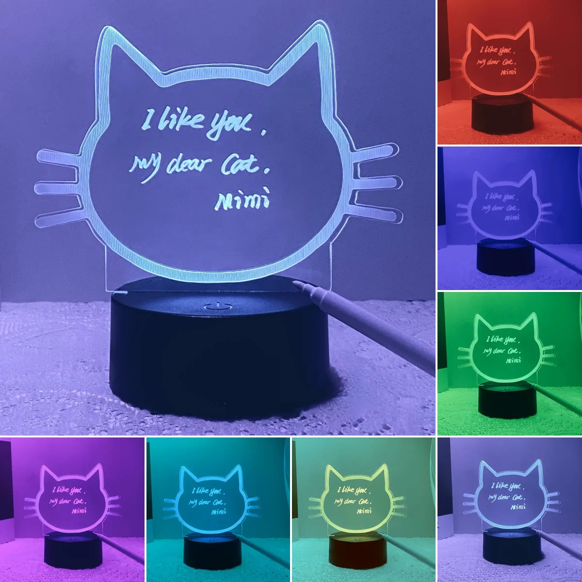 1pc DIY message board night light, USB table light, companion sleeping light, Thanksgiving, birthday gift table light for friend