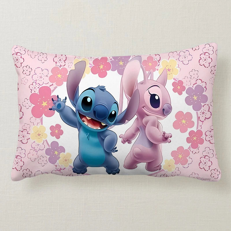Stitch Disney Cute 50x30CM Pillowcase Pillowslip Cushion Plush Cartoon Anime Living Room Bedroom Decoration Kids Birthday Gift