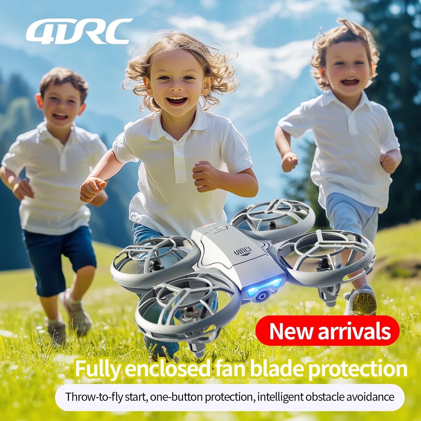 V8 New Mini 4K HD 1080P Wide - Angle WiFi FPV RC Drone with Height - Keep Function Ideal Kids Toys 4DRC