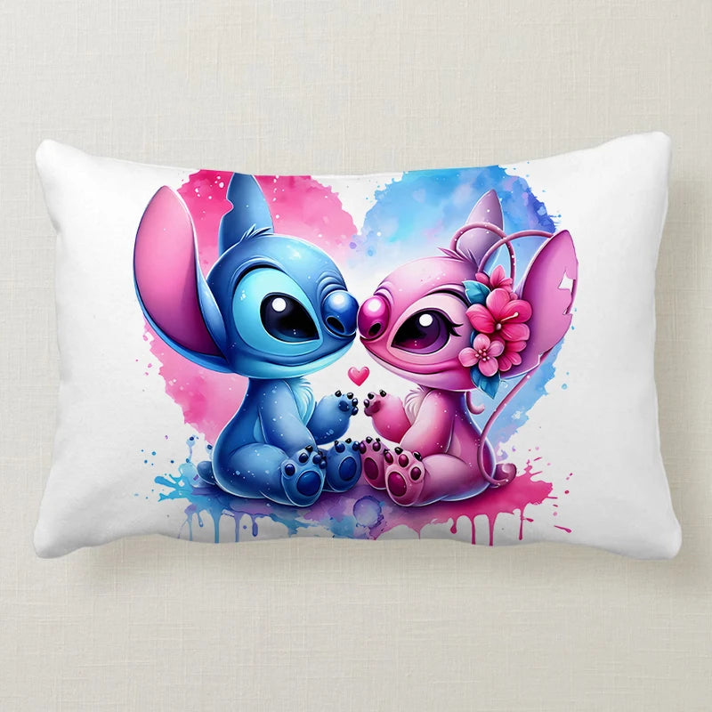 Stitch Disney Cute 50x30CM Pillowcase Pillowslip Cushion Plush Cartoon Anime Living Room Bedroom Decoration Kids Birthday Gift