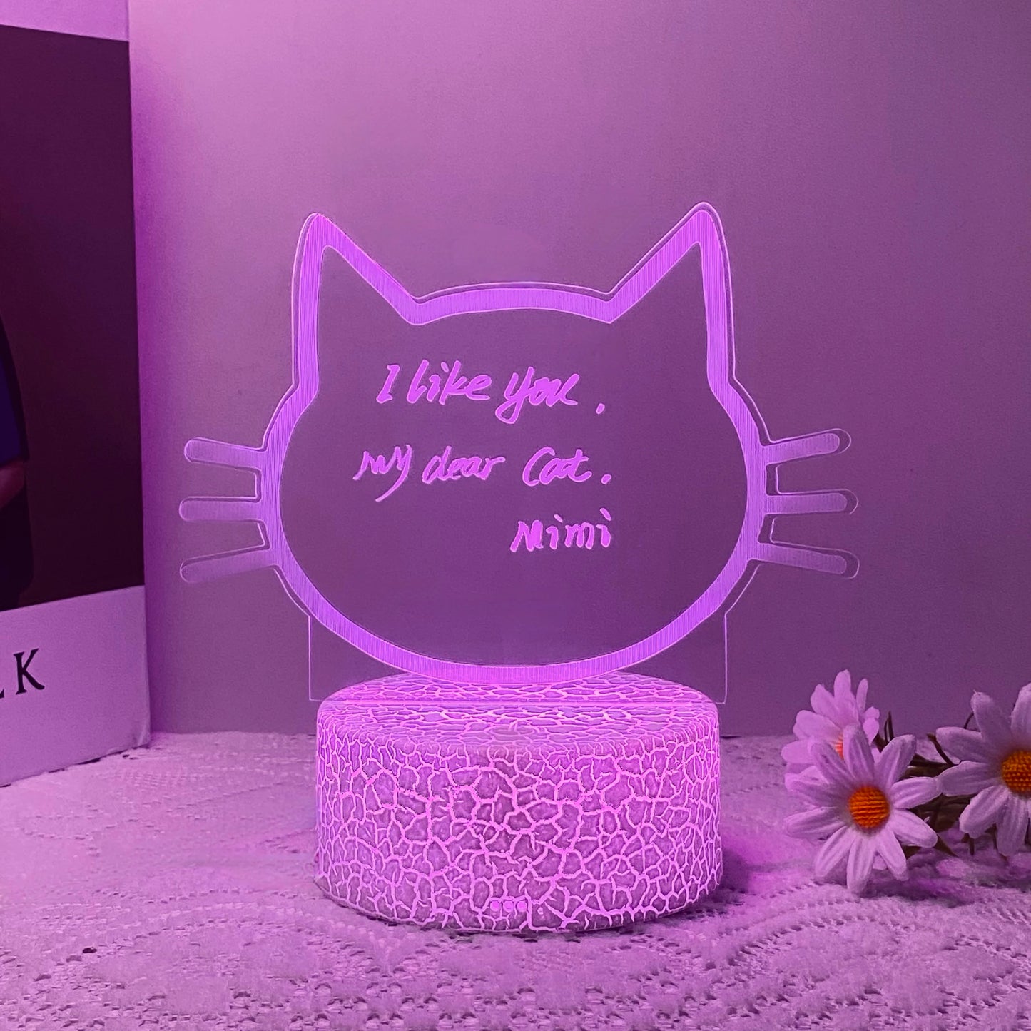 1pc DIY message board night light, USB table light, companion sleeping light, Thanksgiving, birthday gift table light for friend