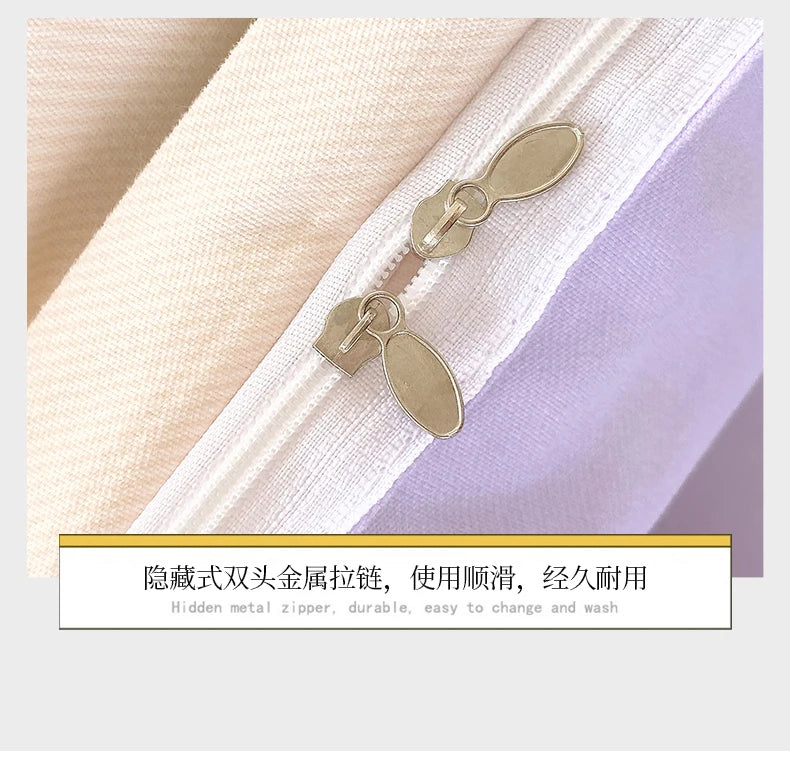 4pcs, 100% cotton bedding set, four piece sheet set comfort set girly fresh style couple bed comforter set