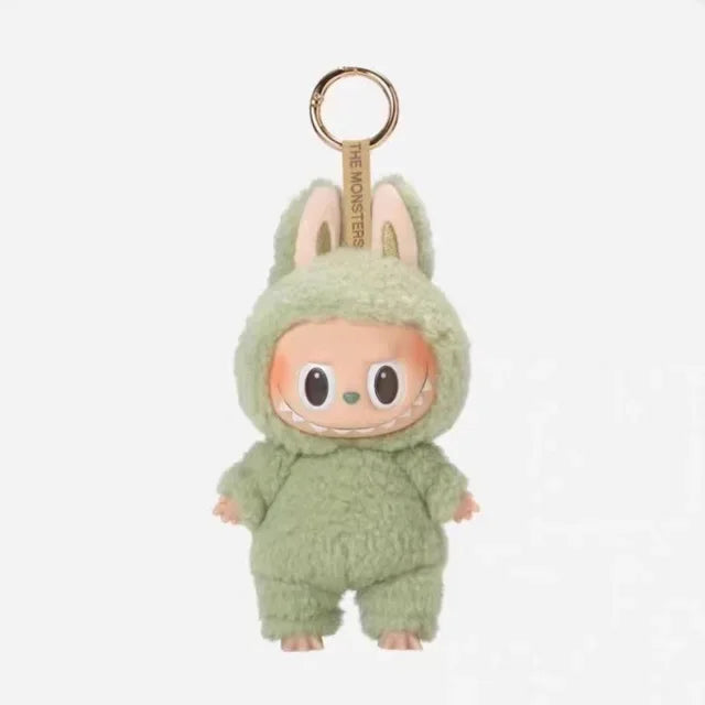 For Labubu Series Blind Box Anime Figure Pendant Flocking Model Toy Kawaii Monster Replica Keychain Toy Christmas Gifts