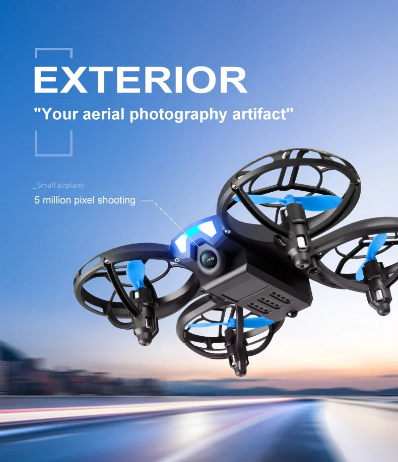 V8 New Mini 4K HD 1080P Wide - Angle WiFi FPV RC Drone with Height - Keep Function Ideal Kids Toys 4DRC