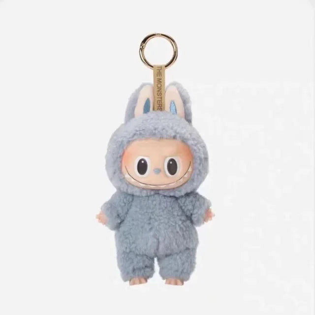 For Labubu Series Blind Box Anime Figure Pendant Flocking Model Toy Kawaii Monster Replica Keychain Toy Christmas Gifts