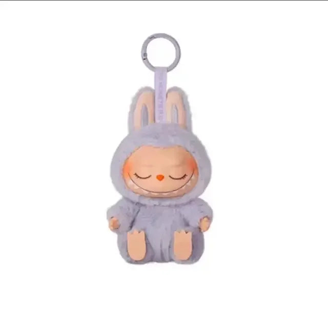 For Labubu Series Blind Box Anime Figure Pendant Flocking Model Toy Kawaii Monster Replica Keychain Toy Christmas Gifts