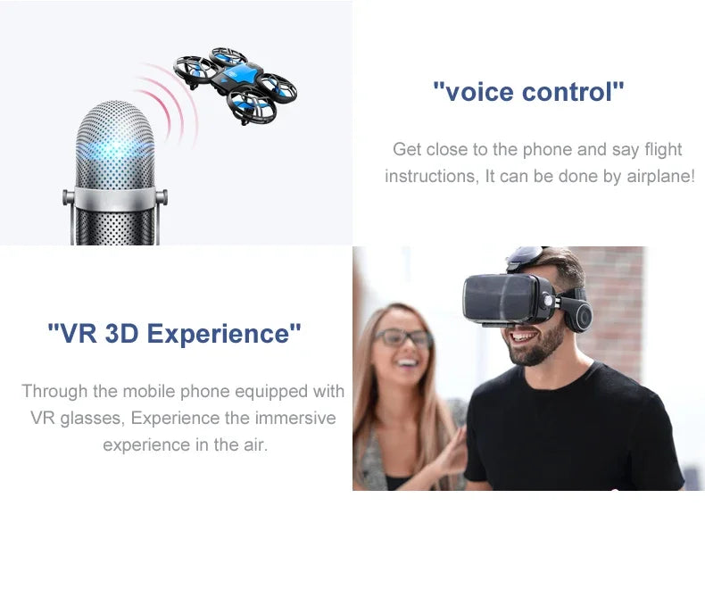 V8 New Mini 4K HD 1080P Wide - Angle WiFi FPV RC Drone with Height - Keep Function Ideal Kids Toys 4DRC