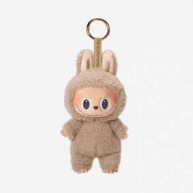 For Labubu Series Blind Box Anime Figure Pendant Flocking Model Toy Kawaii Monster Replica Keychain Toy Christmas Gifts
