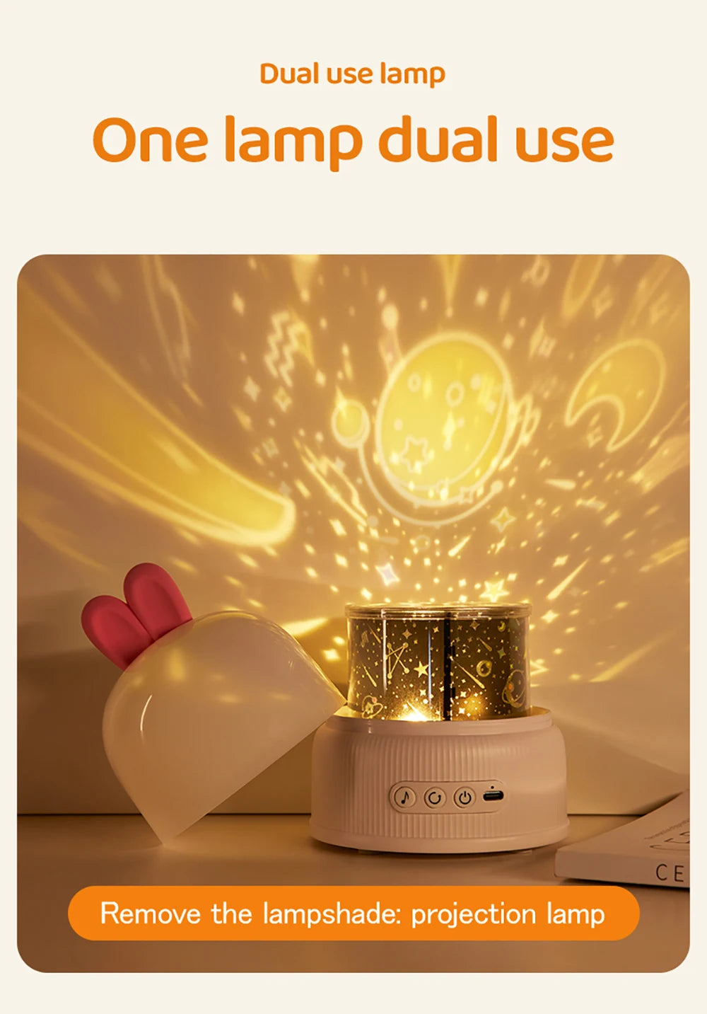 Kawaii Projector Night Light For Nursery Rotated Kids Ocean Projector Sleeping Lamp For Party Birthdays Christmas Gifts