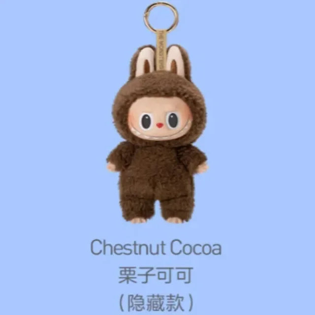 For Labubu Series Blind Box Anime Figure Pendant Flocking Model Toy Kawaii Monster Replica Keychain Toy Christmas Gifts