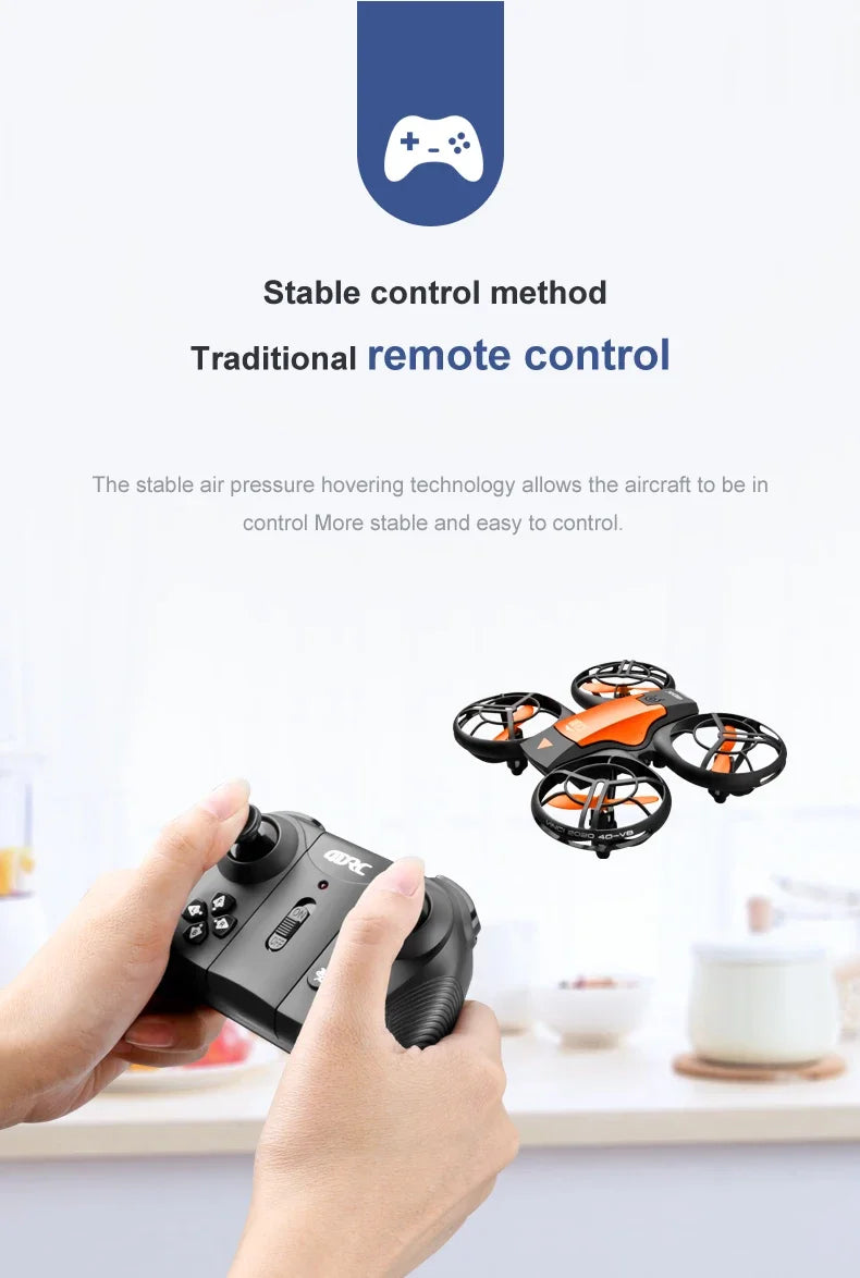 V8 New Mini 4K HD 1080P Wide - Angle WiFi FPV RC Drone with Height - Keep Function Ideal Kids Toys 4DRC