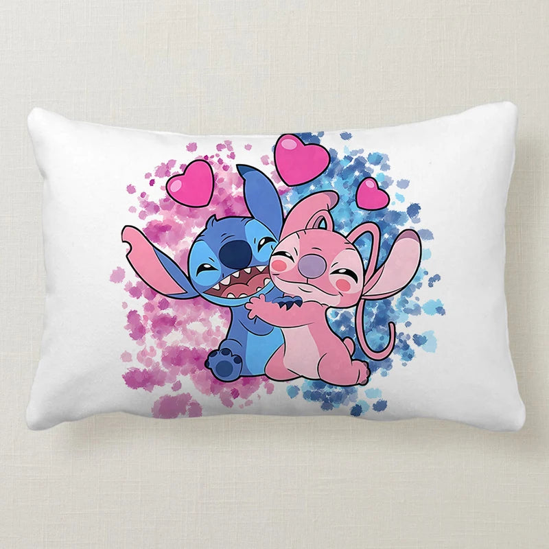 Stitch Disney Cute 50x30CM Pillowcase Pillowslip Cushion Plush Cartoon Anime Living Room Bedroom Decoration Kids Birthday Gift