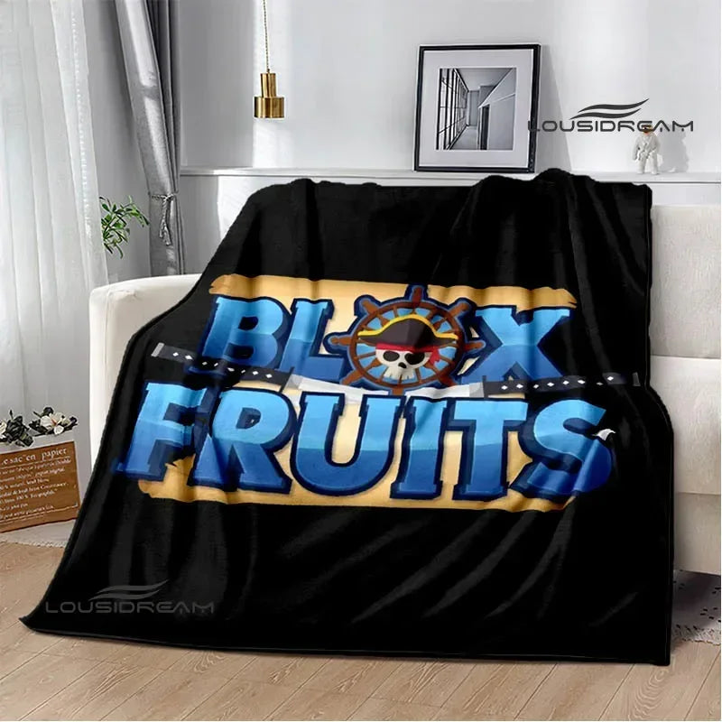 3D game B-blox fruits printed blankets children's warm blanket soft and comfortable blanket home travel blanket birthday gift