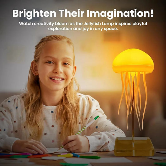 Cartoon Dancing Jellyfish Night Light RGB Gradient Cute Jellyfish Bedside Lamp Voice Control Type-C Charging LED Night Lamp