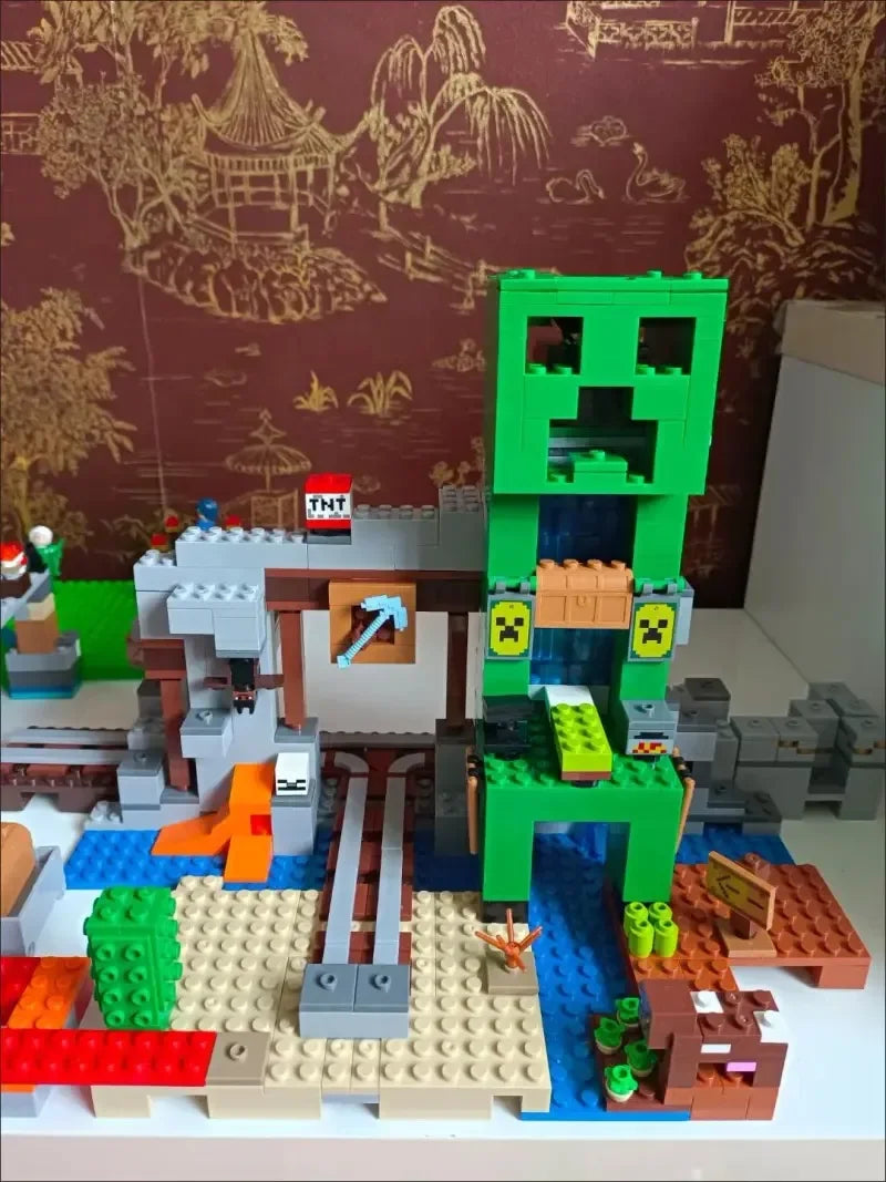 My World Village Farm House Steve Building Blocks Minecrafte Toys for children's birthdays