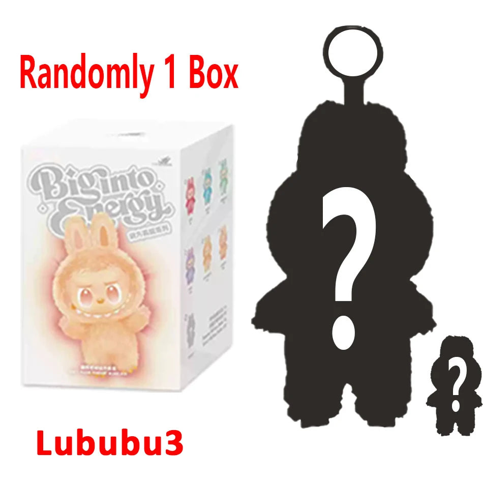 For Labubu Series Blind Box Anime Figure Pendant Flocking Model Toy Kawaii Monster Replica Keychain Toy Christmas Gifts