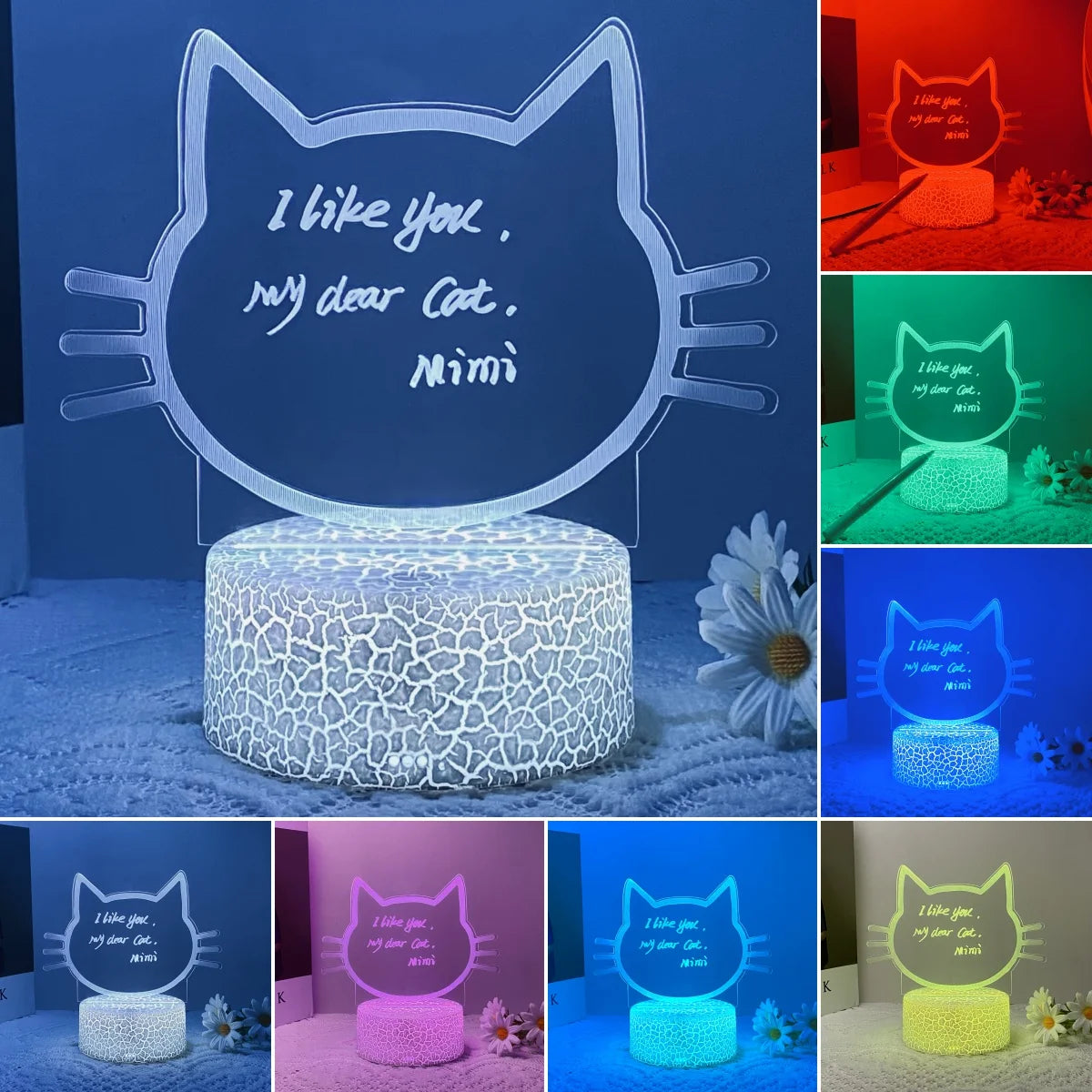 1pc DIY message board night light, USB table light, companion sleeping light, Thanksgiving, birthday gift table light for friend