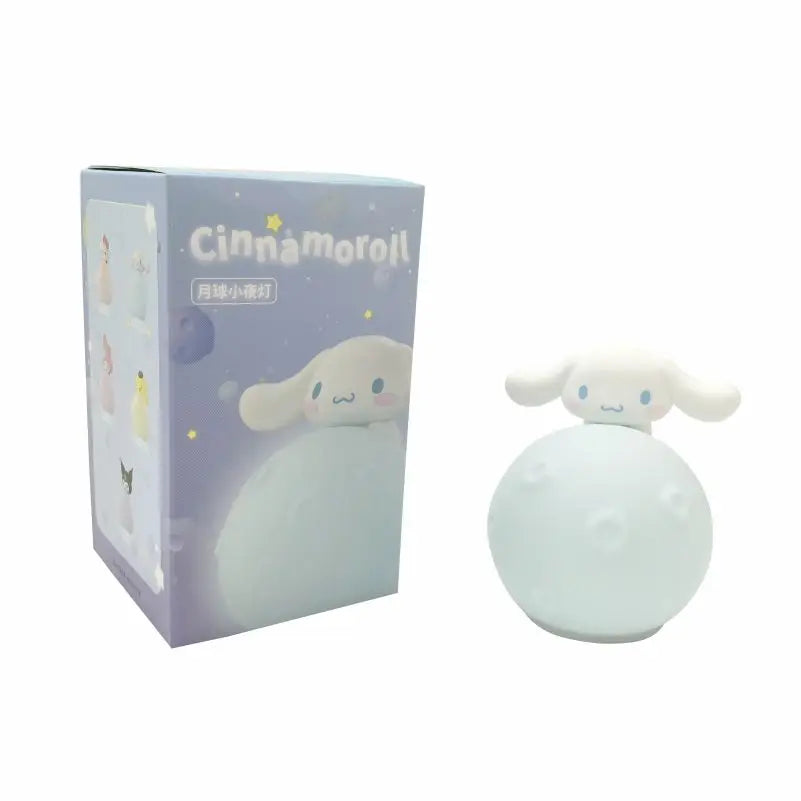 Original MINISO Hello Kitty Kuromi Cartoon Anime Figures Moon Night Light Toy Luminous Ornaments Cute Child Birthday Party Gifts